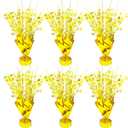 6 Pcs Metallic Foil Star Burst Table Centerpieces Patriotic Decoration for Wedding Birthday Graduation Veteran Day Memorial Day Holiday Party SuppliesGold