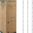 100 Pack Pink Heart Boba Paper Straws 7.76" - Individually Wrapped, Heavy Duty & Reliable, Cute Party Straws for Boba, Coffee & Weddings, Eco Recyclable, Chemical-Free (0.24in)