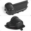 YOCTM Front Rear Door Organizer Tray For 2018 2019 2020 2021 2022 2023 2024 Jeep Wrangler JL 4XE JLU Rubicon Sport Sahara Gladiator JT Interior Storage Accessories Black (Front Door + Rear Door)