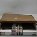 ZJSF Freestanding Foldable Dog Gate - Extra Wide White Puppy Gate for Stairs & Doorways - Tall 4 Panels Wooden Pet Fence