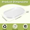 Acrylic Vanity Serving Tray14"x8.5" Decorative Capsule Shape Tray for Bathroom, Dresser, Coffee Table  Sleek Minimalist Lucite Tray for Perfume, Jewelry, Makeup Organizer (1pack, Glossy White)