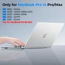 BlueSwan Matte Case for MacBook Pro 14 M5 M4 M3 M2 M1 Pro/Max 2026-2021, Compatible A3426 A3427 A3434 A3401 A3112 A2992 A2918 A2779 A2442, Hard Shell Protective Cover, Matte Clear