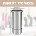 1 Pc 2" Canister Hair Dryer Holder Hot Curling Iron Appliance Tube Stainless Steel Hair Curling Hot Dryer Holder Salon Station Organizer Tube and Comb Accessories for Salon Bathroom