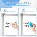 DOLLAR BOSS Large White Board 60 x 48 Inch Foldable Magnetic Whiteboard for Wall, Portable Double Sided Dry Erase Board, Aluminum Frame Message Board for School, Office, Classroom with Eraser, Markers