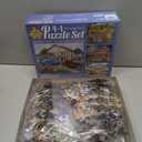 Bits and Pieces 4-in-1 Multi-Pack 300 Piece Jigsaw Puzzles for Adults Friendly Folk by Artist Kay Lamb Shannon, Completed Puzzle Size: 16" x 20"