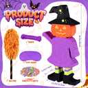 Large Witch Pinata (24.4 X 12.4 X 3 In) | Pumpkin Halloween Piata - Trick-or-Treating Party Kit with Stick, Blindfold, Rope for Kids' Party & Spooky Theme Celebrations