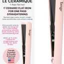 L'ANGE HAIR Le Ceramique 1-Pass Flat Iron Hair Straightener | Fast Heating Ceramic Flat Iron | Best Hot Tools Professional Hair Straightener to Lock in Moisture & Shine | (Blush)