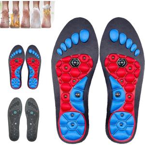 Massage Insoles,Foot Massage Insoles for Women Men (Blue, M(40~43))