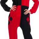 Rubies Women's DC Super Heroes Harley Quinn Hooded Jumpsuit, Adult Sized Costume (Large)