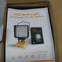 2 Pcs Cordless LED Work Light for Dewalt 20v Max Battery, 112W 11200LM Battery Light for Dewalt 20v Tools, Portable Outdoors Flood Lighting with USB & Type-C Charging Port, Low Voltage Protection