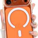 Bonoma for iPhone 17 Pro Case, Crystal Clear Back, Magnetic Support for MagSafe Shockproof Case, High-Duty Protection for Phone Cover -Cystal