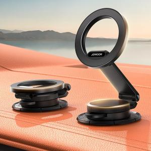 JOYROOM for MagSafe Car Mount, (All-Metal & 360 Rotation) Magnetic Phone Holder for Car, Cell Phone Car Mount Holder for iPhone 16 15 14 13 12 Pro Max Plus, Black