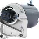 Starter New Replacement for Briggs and Stratton 16 Teeth 399928 498148 495100, 14 16 18 HP 1996-1998 Air Cooled Briggs V Twin Cylinder HD 108mm Horizontal & Vertical System SBS0009 410-22010 5744N