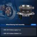 Autoround 513220 Front Wheel Hub and Bearing Assembly Fit for Subaru Outback Legacy 2005-2014 5-Lug w/ABS