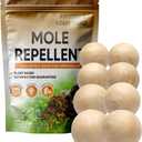 Mole Repellent Outdoor,Vole Repellent,Groundhog Repellent Outdoor,Mole Control,Mole Deterrent for Yard,Safe for Family, Pets & Plants,Lasts up to 60 Days - 8P