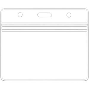 Horizontal Badge Holders Sealable Waterproof Clear Plastic Name Tag ID Card Holder (100Pcs)