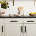 khtumeware 10 Pack Matte Black Cup Pulls 3 Inch Center to Center - Cabinet & Drawer Handles for Kitchen Hardware