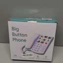 Big Button Phone for Seniors, Corded Landline Telephone with Handsfree Function and 9 Groups of Memory, One-Touch Dialling,Suitable People with Vision Disorders/Hearing Damage (EX-LD-858HF)
