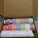 Christmas Cups with Lids 12oz Disposable Coffee Cups Paper Cups with Lids 10 Designs Christmas Party Supplies, Xmas Disposable Party Cups Drinkwear for both Hot and Cold Drinks, 60 Pack