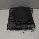 Amazon Basics Pen Holder and Desk Organizer, Office Supplies Storage Caddy, 9.1" x 5.9" x 5.5", Black