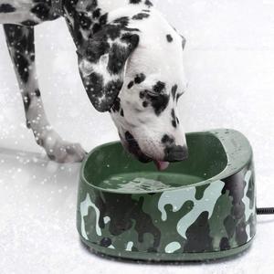 Heated Pet Bowl, Outdoor Pet Thermal Water Bowl, Dog Cat Heated Water Bowl with 69 Inch Chew Resistant Cord and Waterproof ON/Off Switch (New Camouflage)