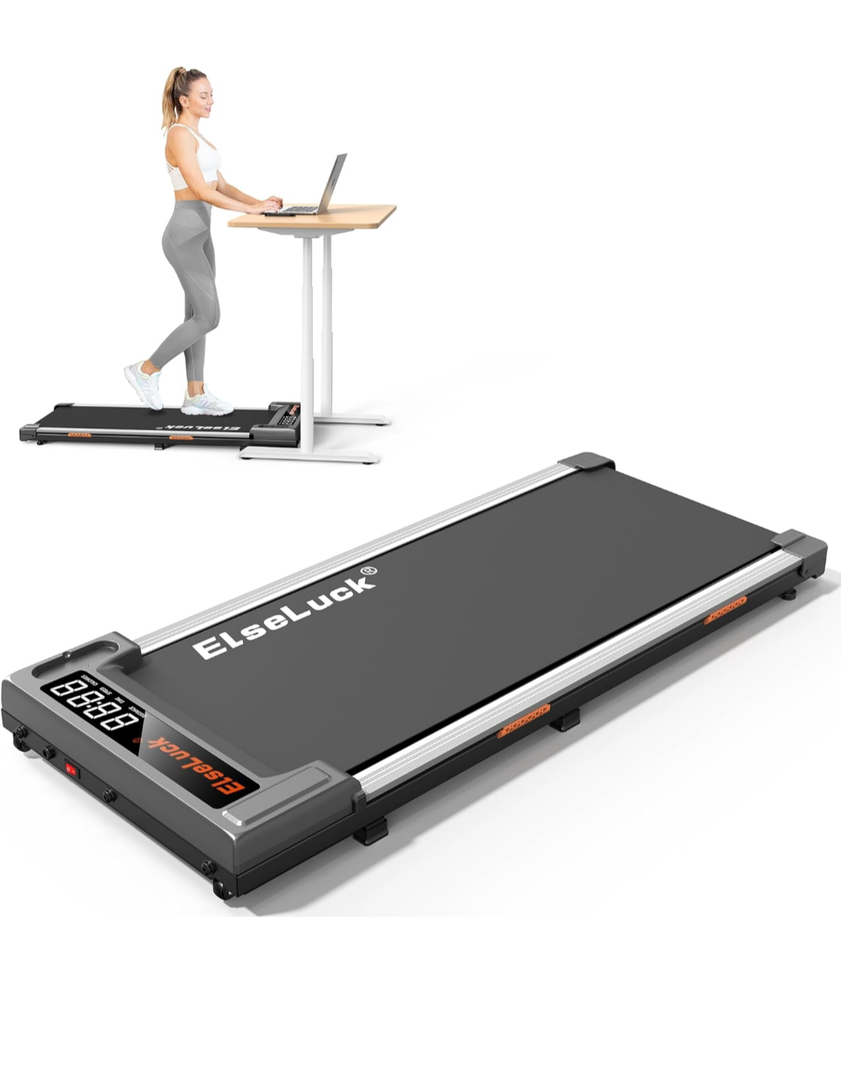 Elseluck Walking Pad, Under Desk Treadmill for Home Office, 2 in 1 Portable Walking Treadmill with Remote Control, Walking Jogging Machine in LED Display