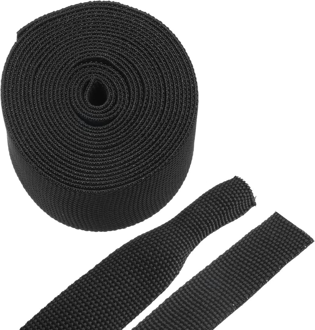 MECCANIXITY Braided Cable Sleeves Heat Shrinkable Fabric Sleeving, 7/8" 10ft Black 2:1 Ratio Heat Shrinkable Cord Protector for Harness Cable, Network Cable Protection, Cable Management