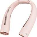 Mr.Young Portable Neck Fan - Ultra-Quiet, 4-Speed Adjustable, Dual Air Outlets, Turbo Design, USB-C Rechargeable, 10+ Hours Battery Life, Liquid Silicone Comfort for Long-time Use (Pink)