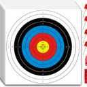 Archery Targets Paper, 50pcs Bow and Arrow Targets for Hunting Backyard, Archery Target Practice Accessories(10 Rings, 16x16in)