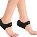 Plantar Fasciitis Gel Heel Protectors - Bukihome Heel Cups for Women Men Heels Spur Pain Relief - Heel Inserts Pads for Achilles Tendinitis Dry Cracked Heel Support Cushion,Men 5-8|Women 4.5-9, Black