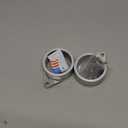 Anovo Flag Pole Rings, Aluminum Alloy Flagpole Rings 360 Rotating Anti Wrap Flag Mounting Ring with Carabiner for 1.75-2.02 Inch Diameter Flagpole (Matte Silver, 2 Inch -Pack of 2)