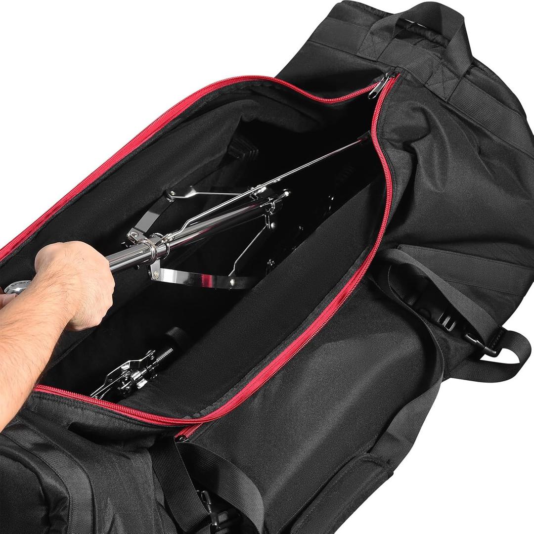 Niu Kako 40" Heavy Duty Drum Hardware Bag - Protective Lightweight Drum Hardware Case for Cymbal Stands & Drum Set Accessories | Gig Transport & Long-Term Storage for Musicians