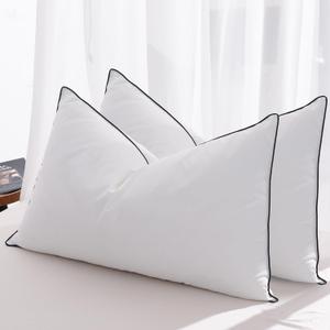 Feather Down Pillows King Size Set of 2, Luxury Hotel Collection Bed Pillow 2 Pack, Airyfil Powered Fillings & Feathers PillowFluffy Plush for Side Sleepers, Medium Firm, 20x36 in.