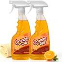 2-in-1 Furniture Polish Wood Cleaner - 2Pack Natural Orange Oil Spray Protect Wood Surface Safely, Enhanced Furniture Restorer Finish Cabinets, Tables, Antique, Floor, 32oz Total