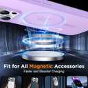 SPIDERCASE for iPhone 14 Pro Max Case, Magnetic Translucent Matte Case with 2PCS Tempered Glass Screen Protector Slim Phone Case for iPhone 14 Pro Max 6.7'', Light Purple