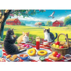Jigsaw Puzzles 500 Pieces for Adults, Adult Puzzles Cat Puzzle Games Pieces Fit Together Perfectly Difficult Puzzles for Adult Elderly Challenging 20.5 * 15IN