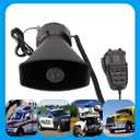 Car Siren 7 Tone PA System Vehicle Siren Horn Megaphone Speaker 12V 100W Emergency Sound Amplifier with Microphone Fire Ambulance Hooter Traffic Sound