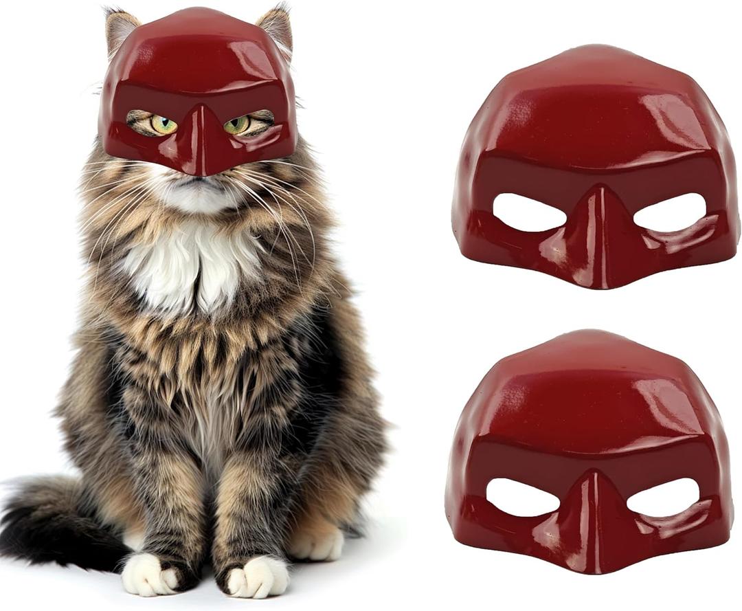3 x Cat Mask for Cosplay - Cute & Comfortable Halloween Costume Accessory for Cats2pcs