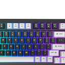 96% Wired Gaming Keyboard,Creamy Membrane Quiet Silent Keyboard with Number Pad & Volume Knob,Light Up Computer USB Teclado for PC Desktop Games Office (Gray&Black)