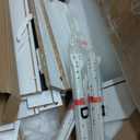 Sweetcrispy 5 Drawer Chest Mobile Storage Cabinets Small Wooden Dresser with Wheels Room Organization Furniture for Office Home, White Wood