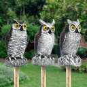 3Pack Owl Decoys for Bird Deterrent  Weatherproof Bird Repellent Devices for Outdoor Use  Plastic Owls to Scare Birds Away and Control Garden Pests