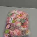 210 Pcs Mini Silk Flower Heads Small Pink Fake Rose Daisy Faux Flowers Bulk for Crafts Artificial Loose Fabric Flowers Heads Sunflower Bulk for Wedding Hair Cap Dresses Decorations (Light Pink Mixed)