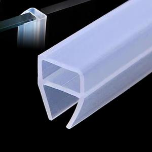 3meters (120") Glass Shower Door Seal Strip Frameless Seal Shower Door Sealing Strips Silicone Rubber Window Seal to Stop Shower Leaks Flexible Weatherproof Seal for Bathroom(U-Type 8mm (5/16")