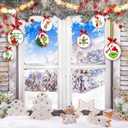 SUNWISHA 15pcs Christmas Clear Acrylic Balls Ornament Set with Bow Tie, Xmas Classic Tree Balls for Holiday Indoor Outdoor Dcor, Wreath, Garland, Party DcorStyle 1