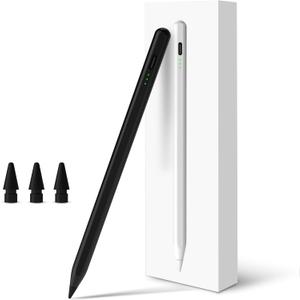 Pencil for Apple iPad A16 10th Generation, Fast Charge Stylus Pen for 2025-2018 iPad A16/11-6th Gen, Air 11"/13" M3/M2/5th-3rd, Pro 13"/11"/M4/12.9", Mini A17 Pro/6/5th Palm Rejection Tilt Sensitivity (Black)