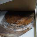 Round Chair Side End Table, 3 Tier Round Couch End Table Bedroom Chair Side Tables Small Night Stand Accent Tables for Small Spaces (D - 15.8 IN, Rustic Brown + Classic Black)