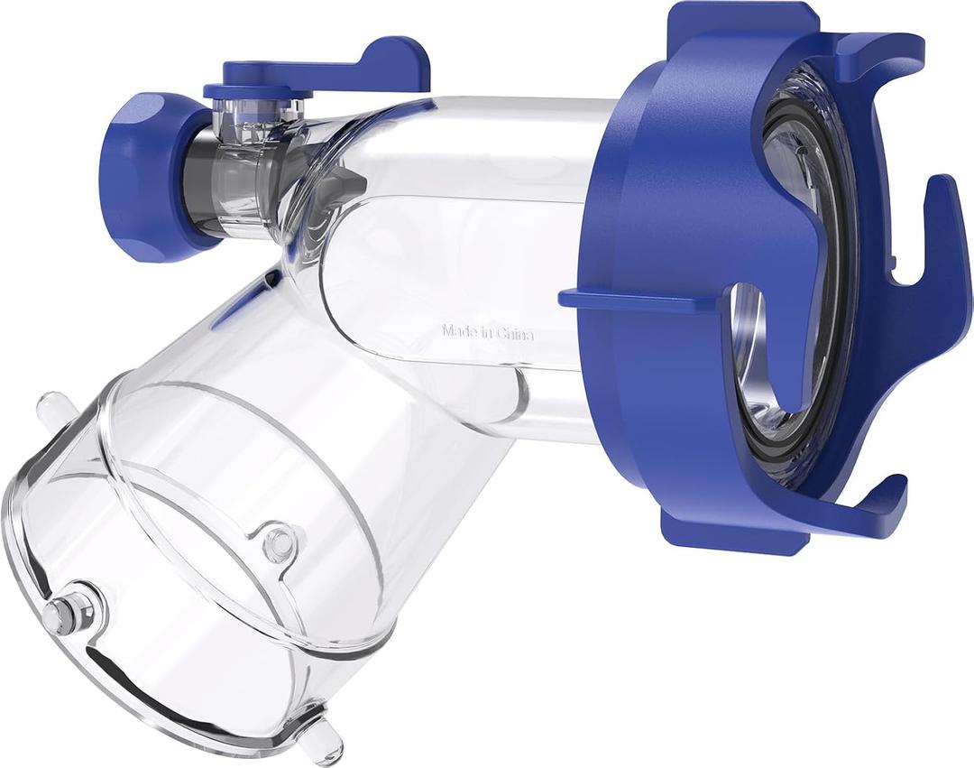 DUMPMAN RV Tank Rinser, Must Have Sewer Adapter for RV Sanitation, Transparent Sewer Tank Adapter with Built-in Gasket