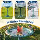 VIVOHOME Bird Bath for Outside, Polyresin Pedestal Bird Baths for Outdoor, Garden, 28 Inch Height Weather-Resistant Birdbaths with 20" Bowl, Green