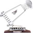 6 String Guitar Trapeze Tailpiece Bridge and Roller Tune-O-Matic Saddle Bridge for Jazz Archtop Guitar Replacement (Chrome