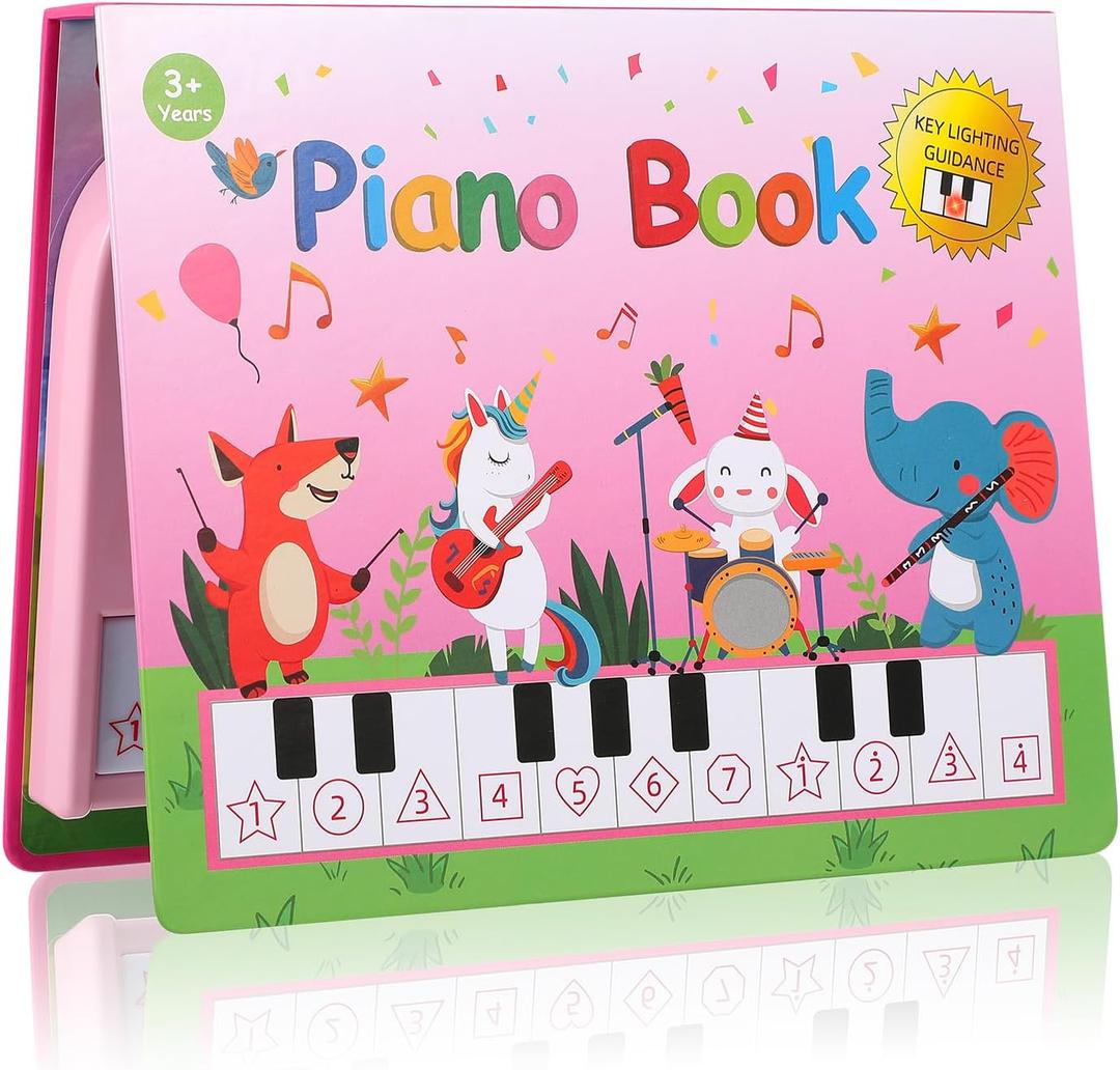 Toys for 3 Year Old Girls Gifts - Piano Book Educational Toddler Musical Toys for Kids Ages 3 4 5 6 7 8 Years Old Learning Birthday Stocking Stuffers Fillers for 2-4 3-4 3-5 3-6 5-8